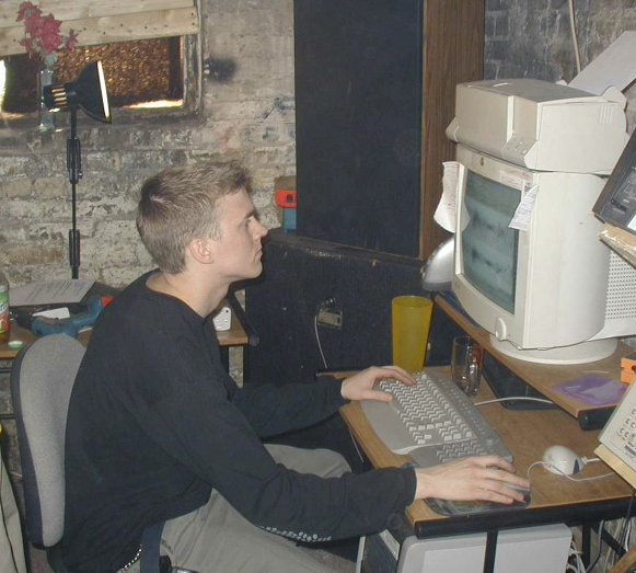 robb on the computer