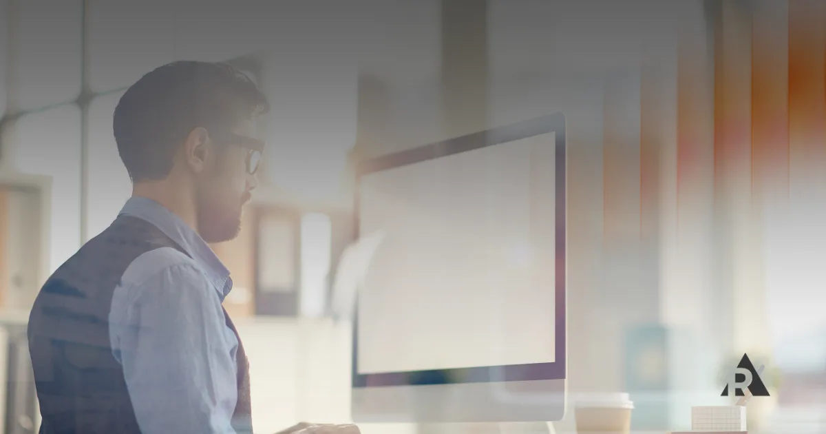 man working at desk