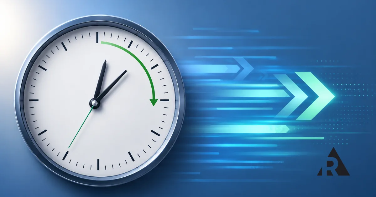 clock with arrows going forward