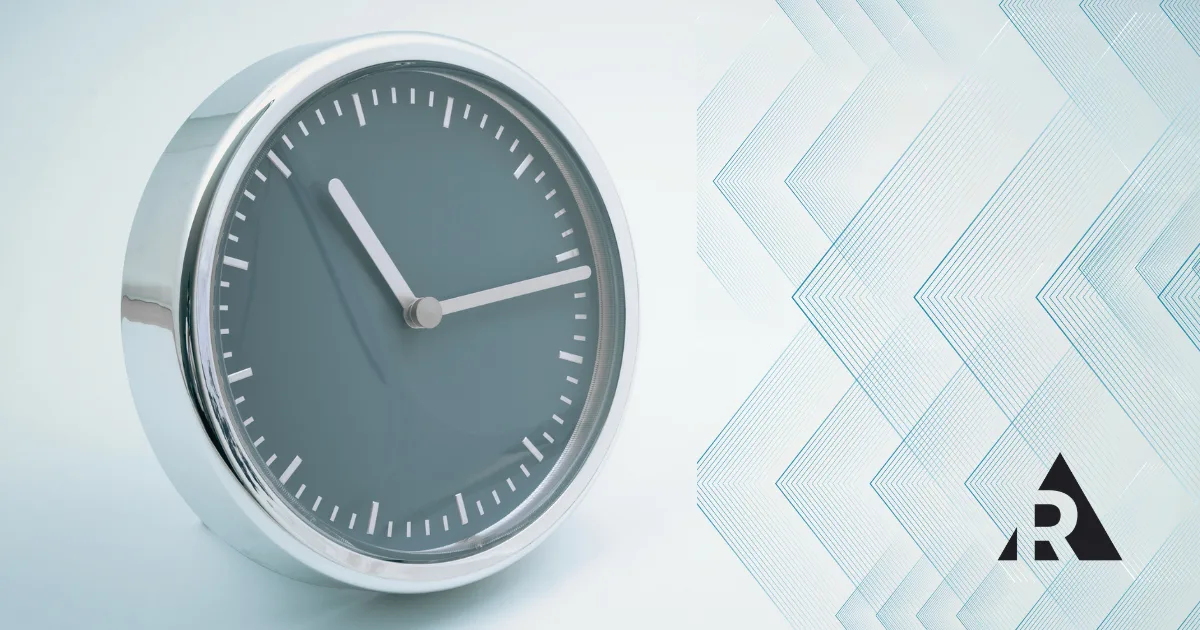 Picture of a clock 15 minutes after the hour