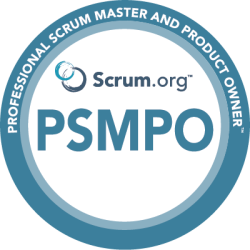 Professional Scrum Master and Product Owner Logo